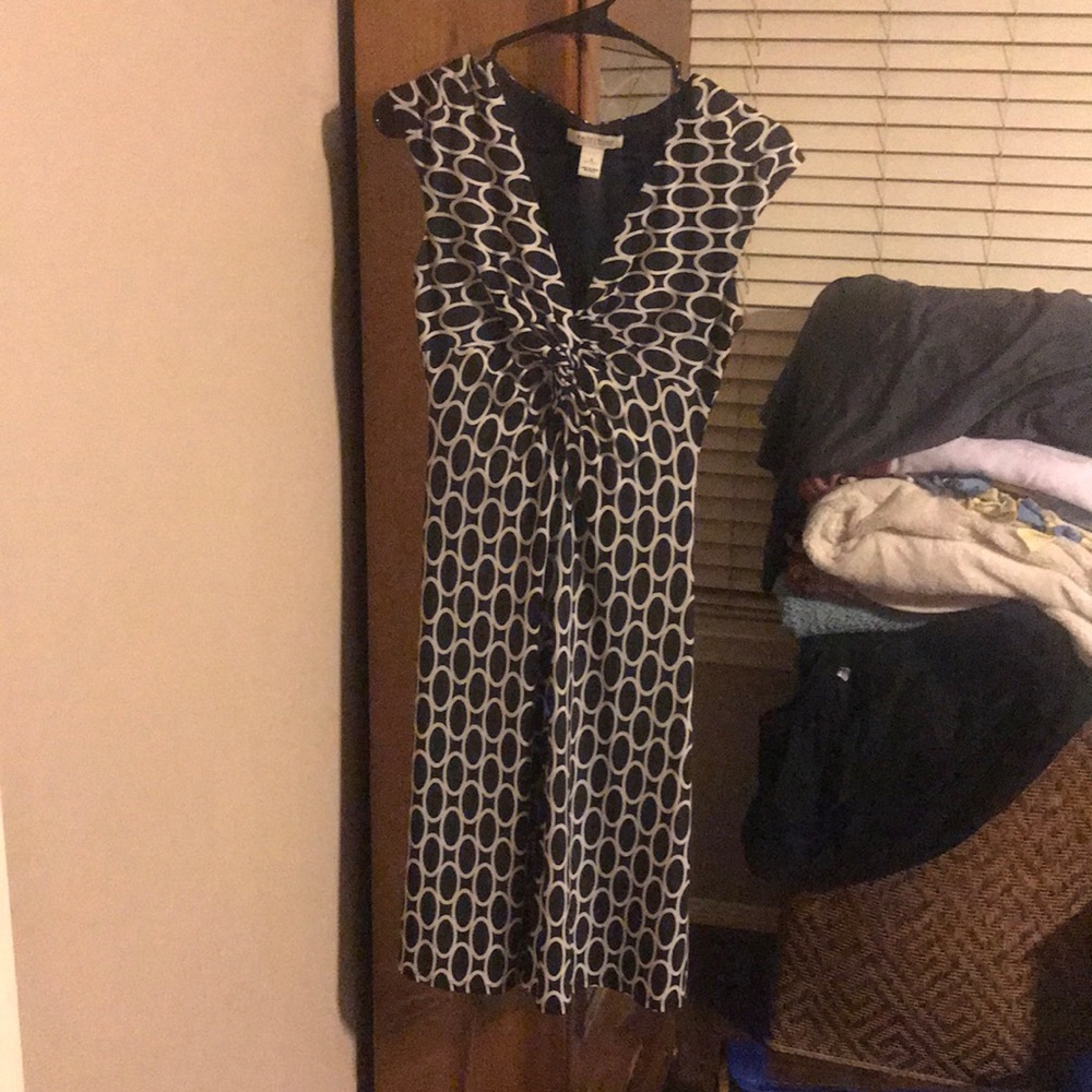 White House Black Market, black and white dress.